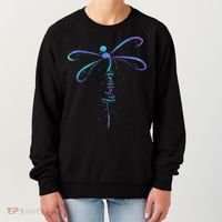 Suicide Prevention Awareness Warrior Dragonfly Semicolon Women's Sweatshirt thumb 0