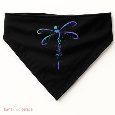 Suicide Prevention Awareness Warrior Dragonfly Semicolon USA-Made Doggie Bandana