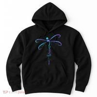Suicide Prevention Awareness Warrior Dragonfly Semicolon Hoodie thumb 0