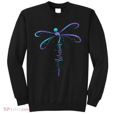 Suicide Prevention Awareness Warrior Dragonfly Semicolon Sweatshirt