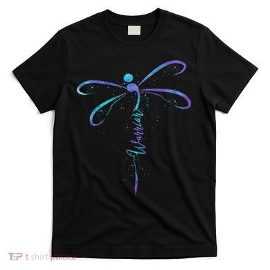 Suicide Prevention Awareness Warrior Dragonfly Semicolon T-Shirt