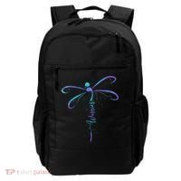 Suicide Prevention Awareness Warrior Dragonfly Semicolon Backpack thumb 0