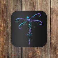 Suicide Prevention Awareness Warrior Dragonfly Semicolon Coaster thumb 0