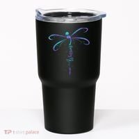 Suicide Prevention Awareness Warrior Dragonfly Semicolon Tumbler thumb 0