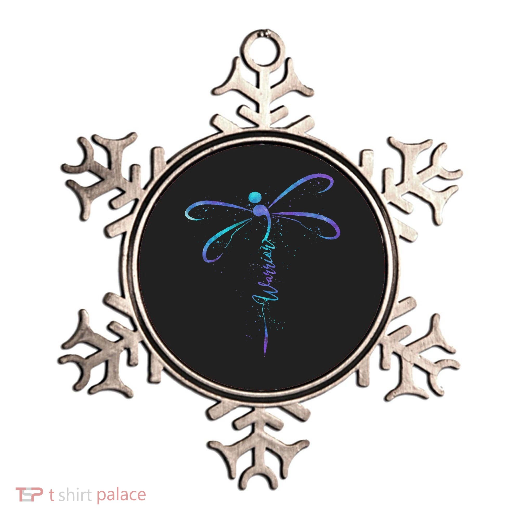 Suicide Prevention Awareness Warrior Dragonfly Semicolon Ornament