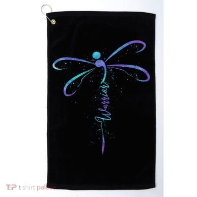 Suicide Prevention Awareness Warrior Dragonfly Semicolon Golf Towel