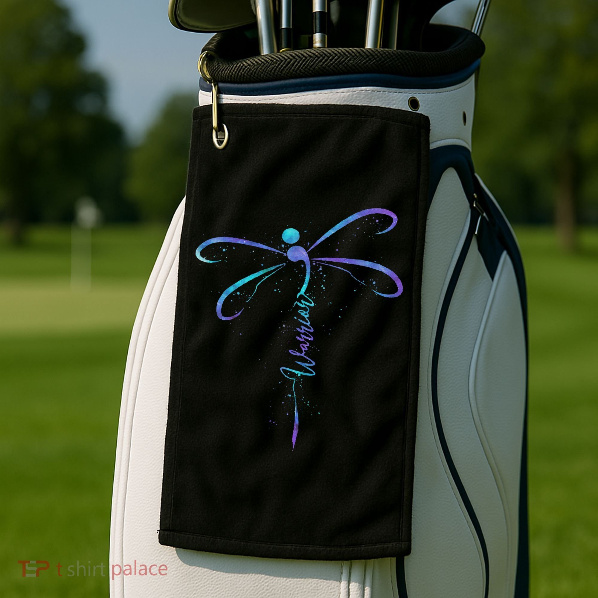 Suicide Prevention Awareness Warrior Dragonfly Semicolon Golf Towel
