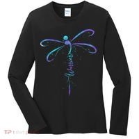Suicide Prevention Awareness Warrior Dragonfly Semicolon Women's Long Sleeve Shirt thumb 0