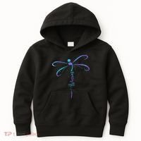 Suicide Prevention Awareness Warrior Dragonfly Semicolon Kids Hoodie thumb 0