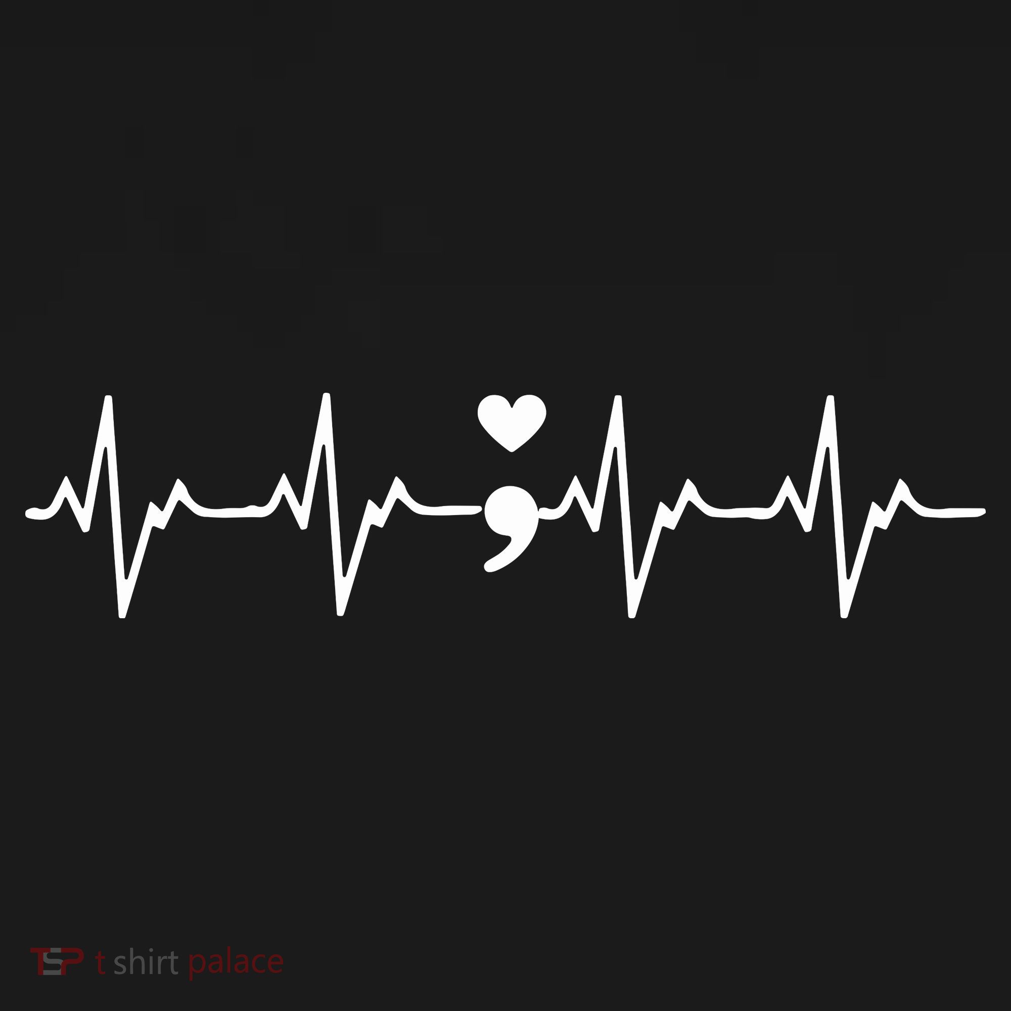 Suicide Prevention Awareness HeartBeat Semicolon Gift Mousepad