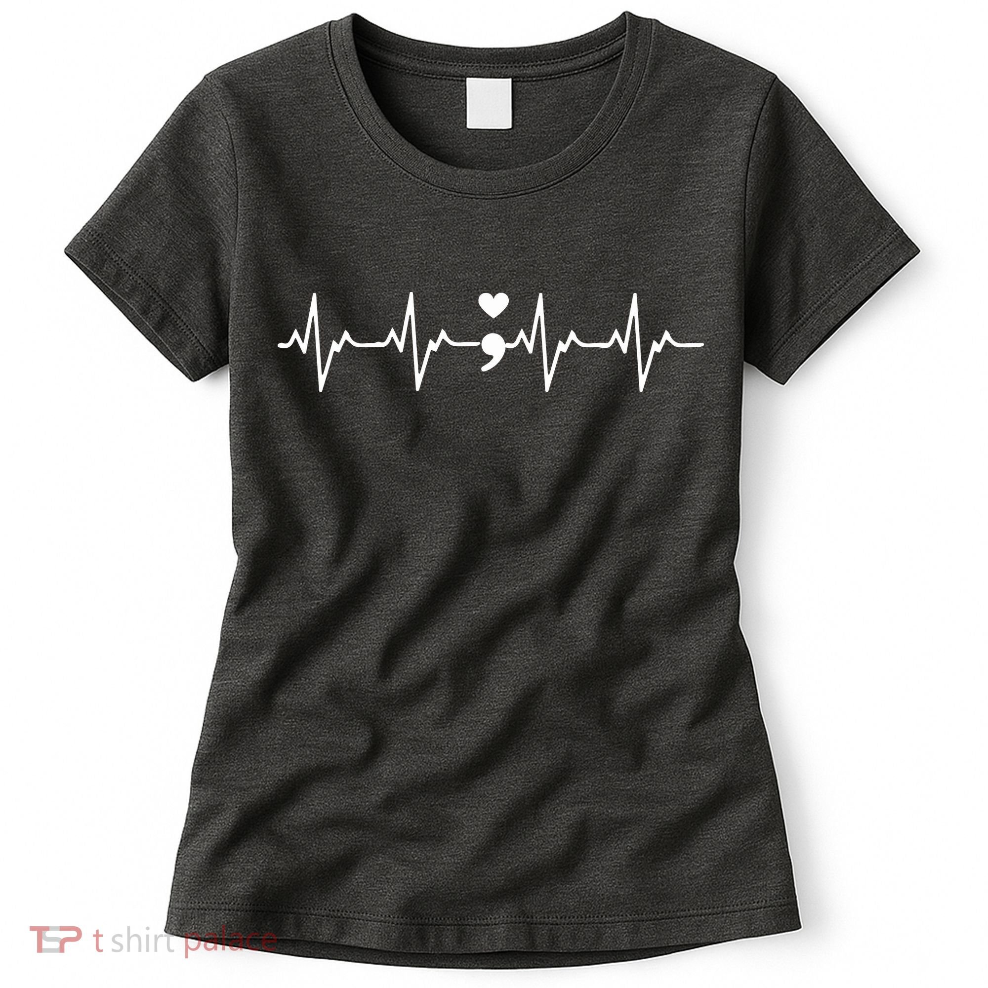 Suicide Prevention Awareness HeartBeat Semicolon Gift Women's T-Shirt
