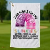 Some People Are Like Slinkies Golf Towel thumb 1