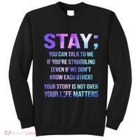 Suicide Prevention Awareness Stay Your Life Matters Sweatshirt thumb 0
