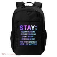 Suicide Prevention Awareness Stay Your Life Matters Backpack thumb 0