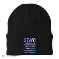 Suicide Prevention Awareness Stay Your Life Matters Beanie thumb 0