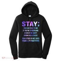 Suicide Prevention Awareness Stay Your Life Matters Women's Hoodie thumb 0