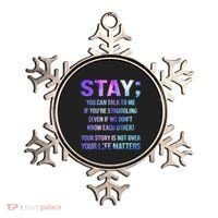 Suicide Prevention Awareness Stay Your Life Matters Ornament thumb 0