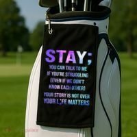 Suicide Prevention Awareness Stay Your Life Matters Golf Towel thumb 2