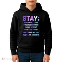 Suicide Prevention Awareness Stay Your Life Matters Kids Hoodie thumb 4