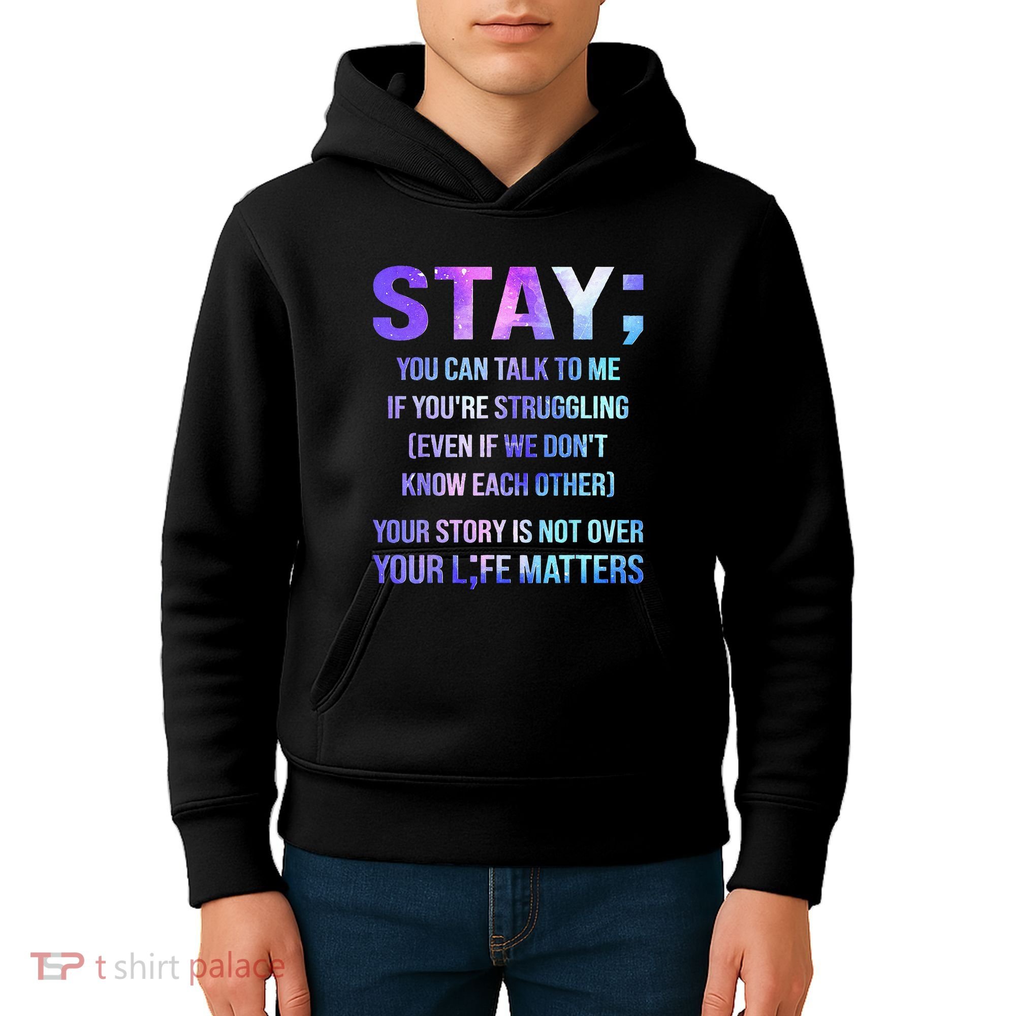 Suicide Prevention Awareness Stay Your Life Matters Kids Hoodie