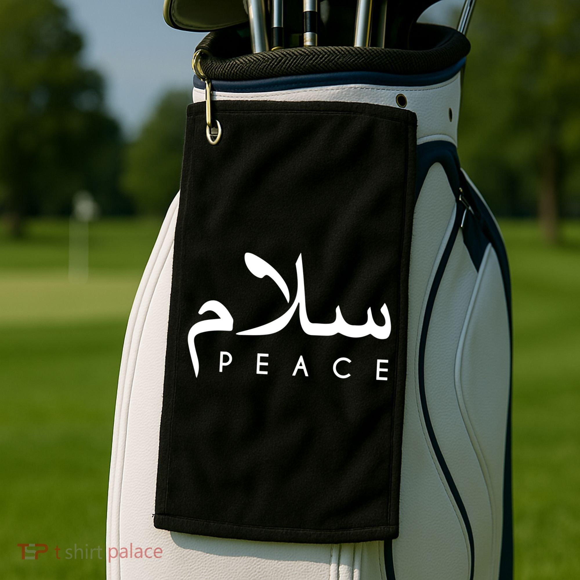 Salam Peace Arabic Calligraphy Funny Gift Golf Towel