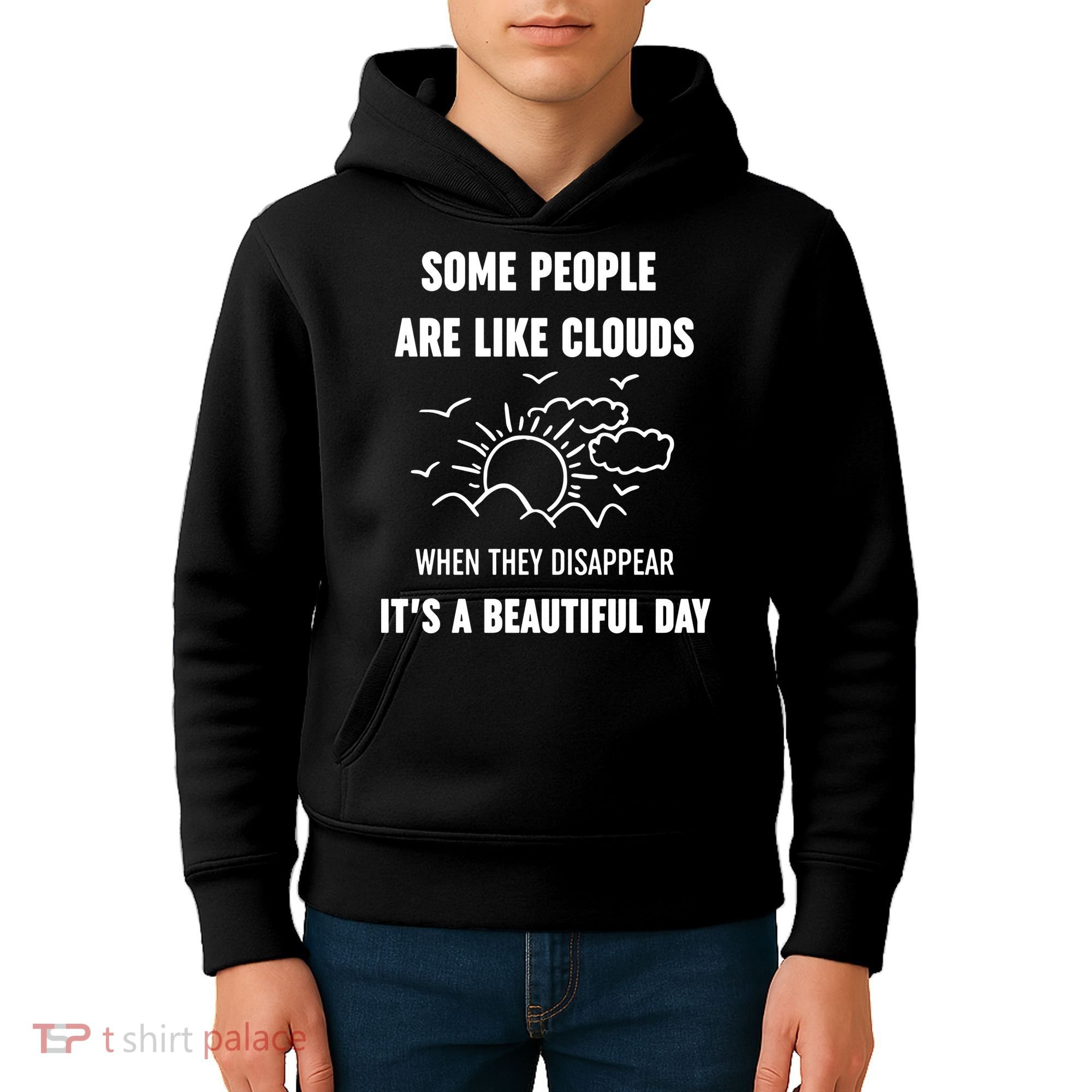 Some People Are Like Clouds Aesthetic Grunge Edgy Sarcastic Introvert Kids Hoodie