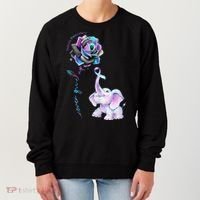 Suicide Prevention Awareness Flower Elephant Ribbon Gift Women's Sweatshirt thumb 0