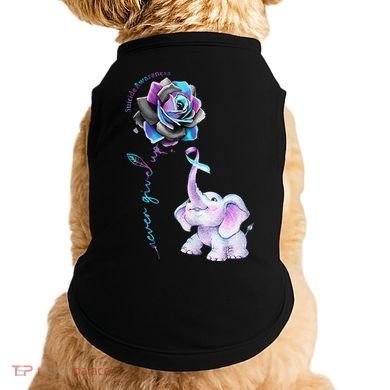 Suicide Prevention Awareness Flower Elephant Ribbon Gift Doggie Tank