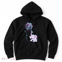 Suicide Prevention Awareness Flower Elephant Ribbon Gift Hoodie thumb 0