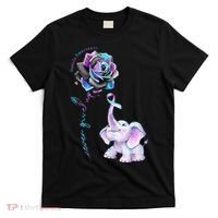 Suicide Prevention Awareness Flower Elephant Ribbon Gift T-Shirt thumb 0