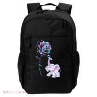 Suicide Prevention Awareness Flower Elephant Ribbon Gift Backpack thumb 0