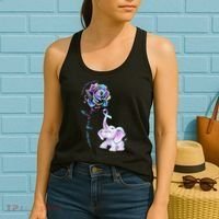 Suicide Prevention Awareness Flower Elephant Ribbon Gift Women's Tank Top thumb 2