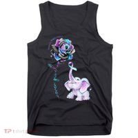 Suicide Prevention Awareness Flower Elephant Ribbon Gift Tank Top thumb 0