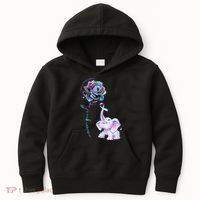 Suicide Prevention Awareness Flower Elephant Ribbon Gift Kids Hoodie thumb 0