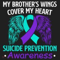 Suicide Prevention Awareness My Brother's Cover My Heart Golf Towel thumb 3