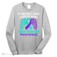 Suicide Prevention Awareness My Brother's Cover My Heart Long Sleeve Shirt thumb 0