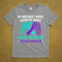Suicide Prevention Awareness My Brother's Cover My Heart T-Shirt thumb 5