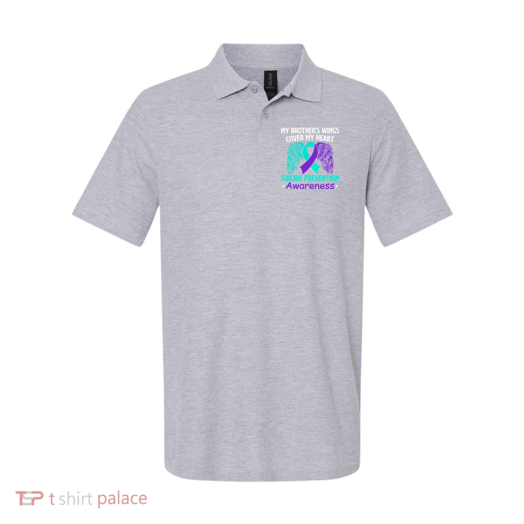 Suicide Prevention Awareness My Brother's Cover My Heart Polo