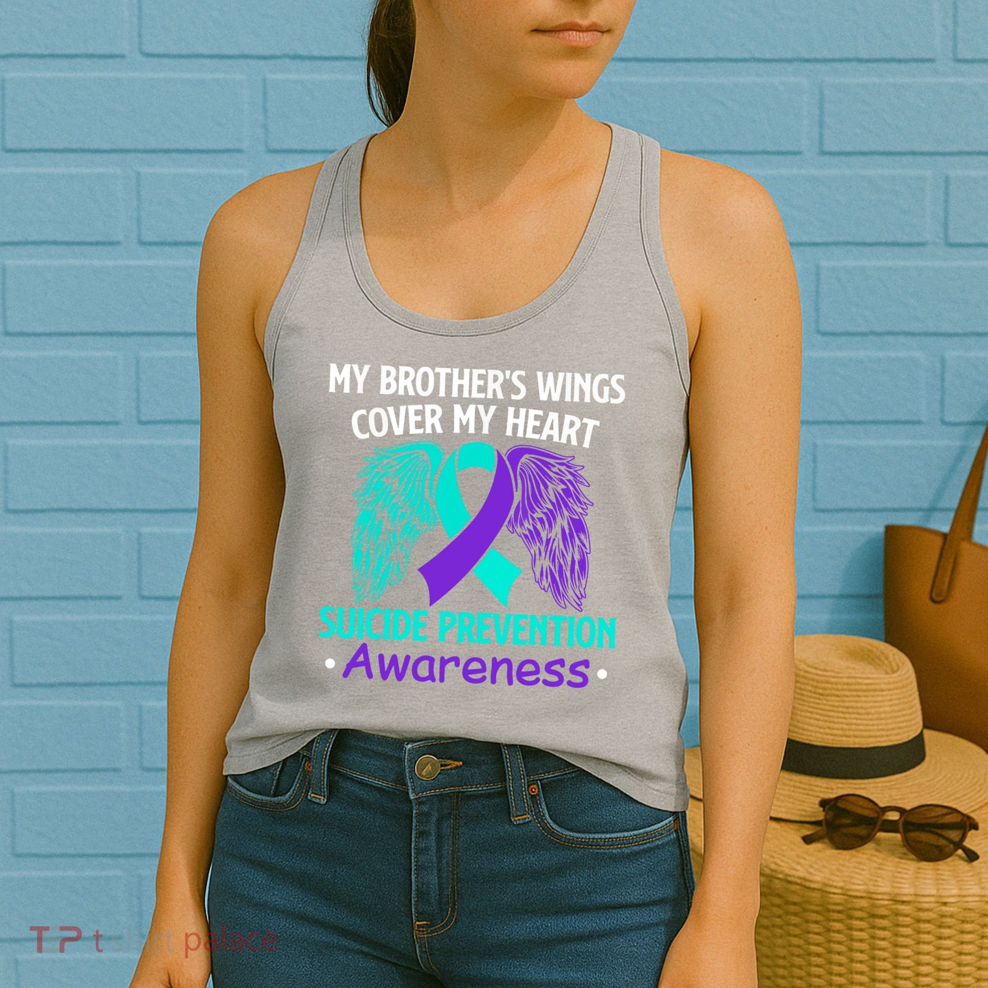 Suicide Prevention Awareness My Brother's Cover My Heart Women's Tank Top