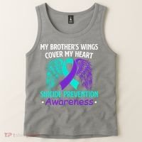 Suicide Prevention Awareness My Brother's Cover My Heart Tank Top thumb 2