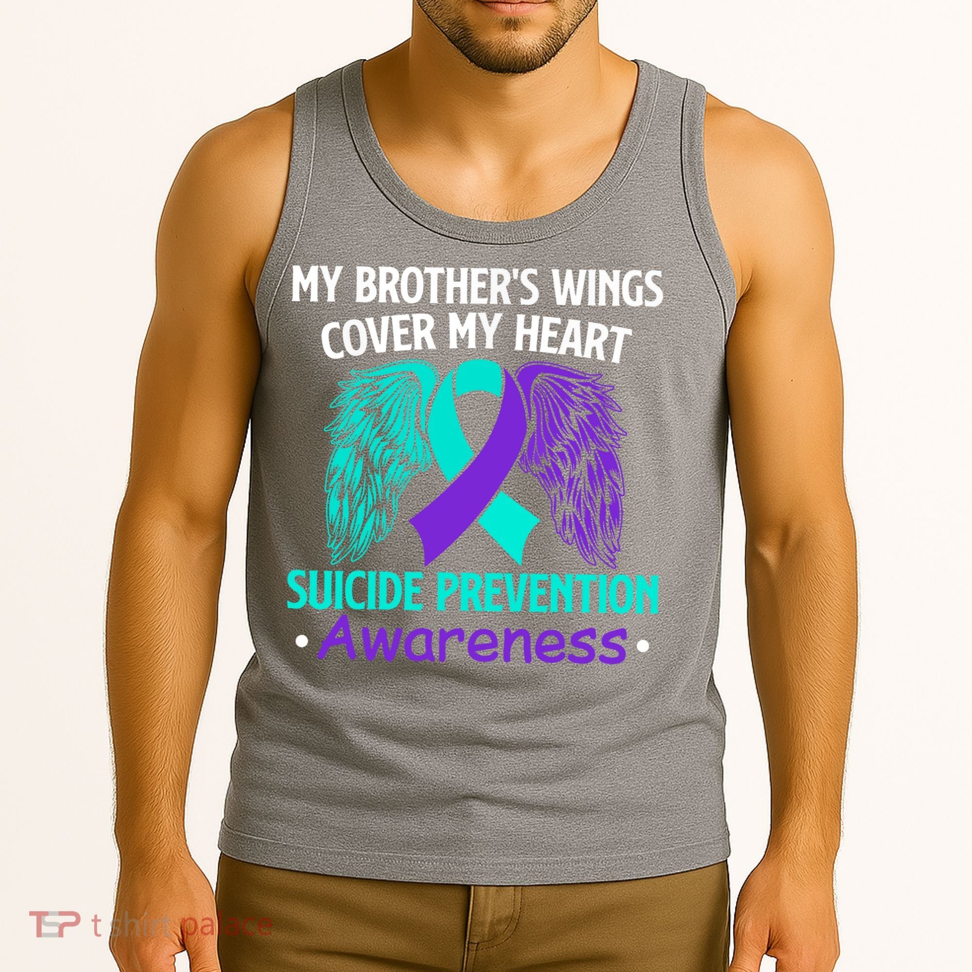 Suicide Prevention Awareness My Brother's Cover My Heart Tank Top