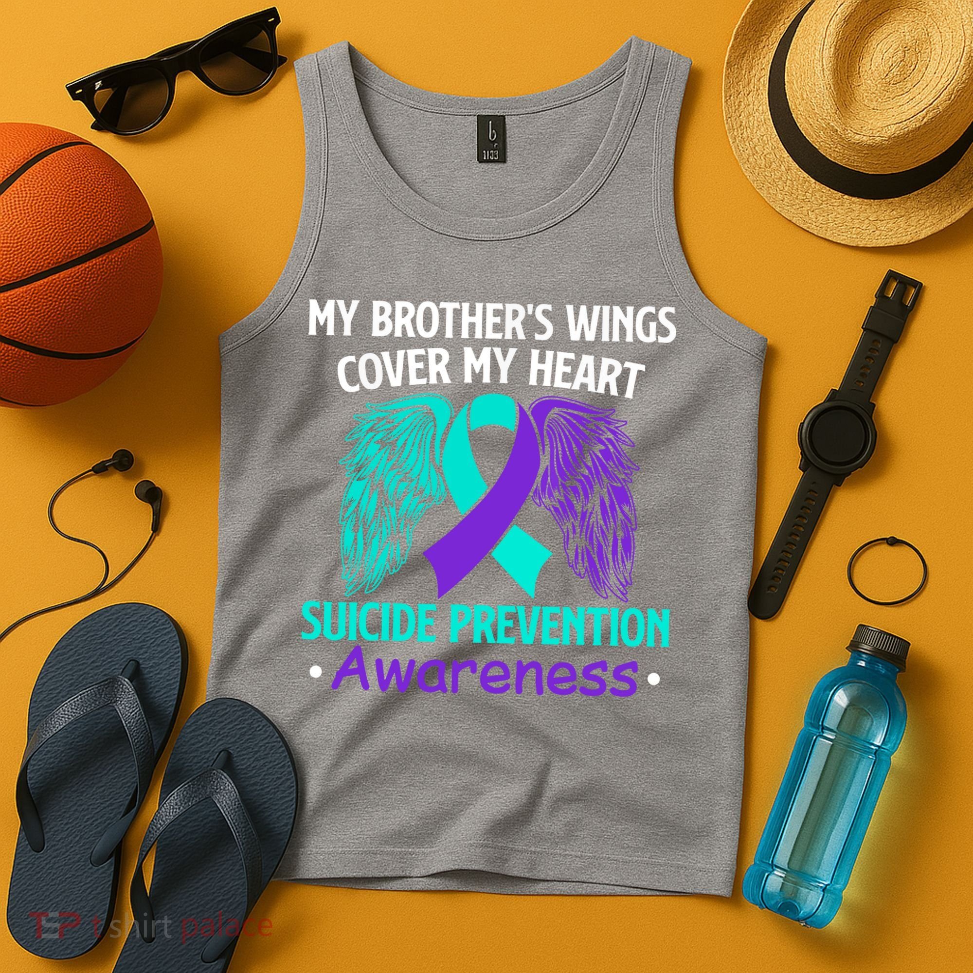 Suicide Prevention Awareness My Brother's Cover My Heart Tank Top