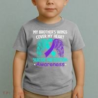 Suicide Prevention Awareness My Brother's Cover My Heart Toddler T-Shirt thumb 2