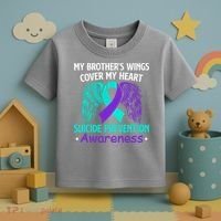 Suicide Prevention Awareness My Brother's Cover My Heart Toddler T-Shirt thumb 3