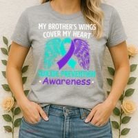 Suicide Prevention Awareness My Brother's Cover My Heart Women's T-Shirt thumb 2