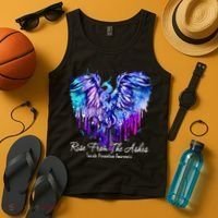 Suicide Prevention Awareness Rise From Phoenix The Ashes Tank Top thumb 4