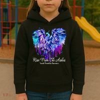 Suicide Prevention Awareness Rise From Phoenix The Ashes Kids Hoodie thumb 3
