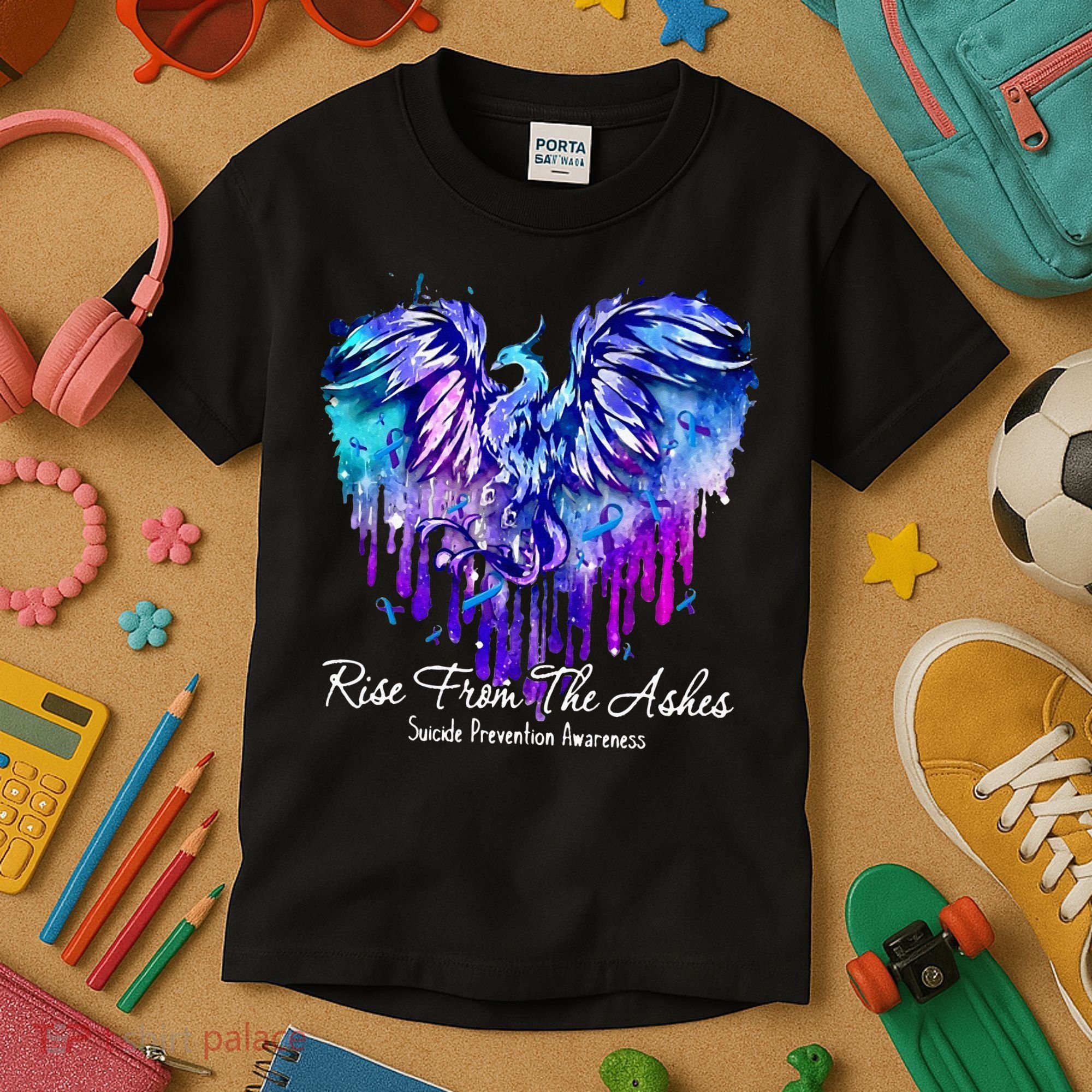 Suicide Prevention Awareness Rise From Phoenix The Ashes Kids T-Shirt