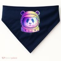 Space Astro Panda USA-Made Doggie Bandana thumb 0