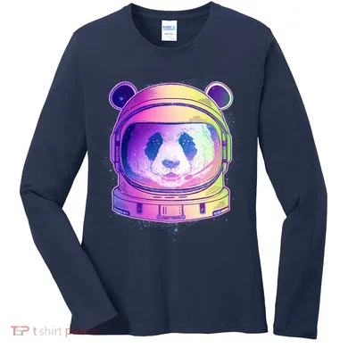 Space Astro Panda Women's Long Sleeve Shirt